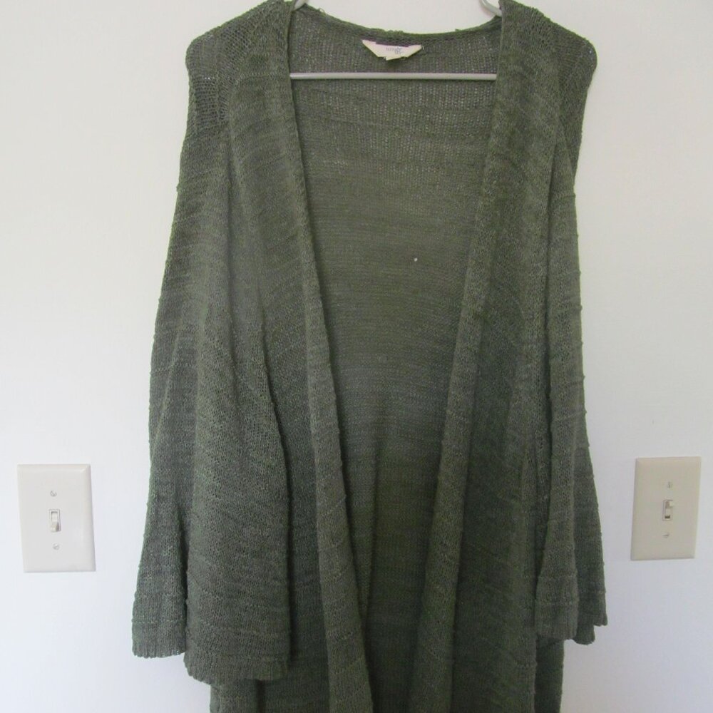 Terra & Sky Green Cardigan Size 4X